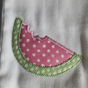 3 Marthas Watermelon Applique Reusable Burp Cloth